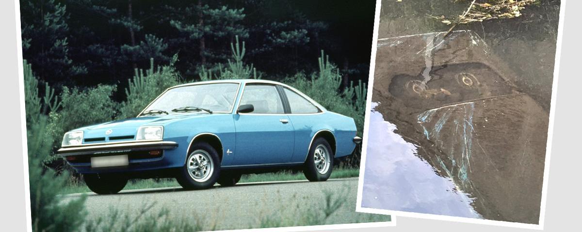 Opel Manta ends up sunk at the bottom of an English river
