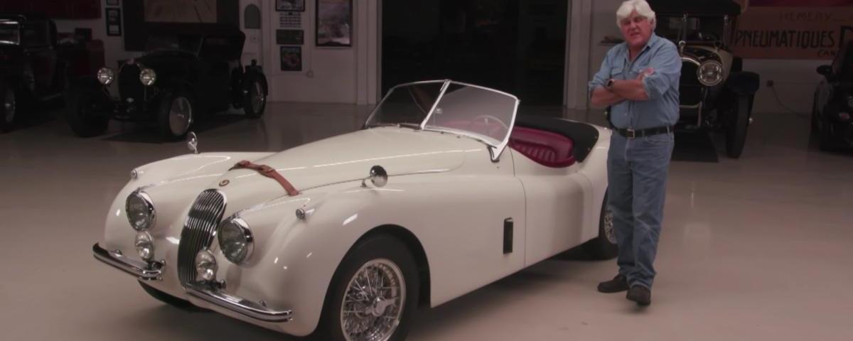 Jay Leno Relives his childhood in a Jaguar XK120