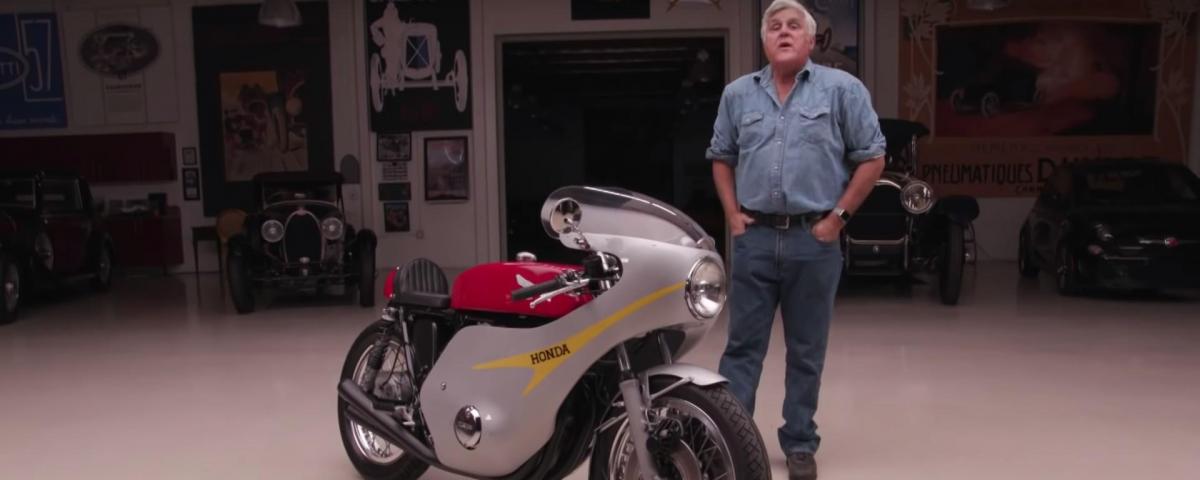 Jay Leno Takes A Custom 1973 Honda CR750 For A Ride