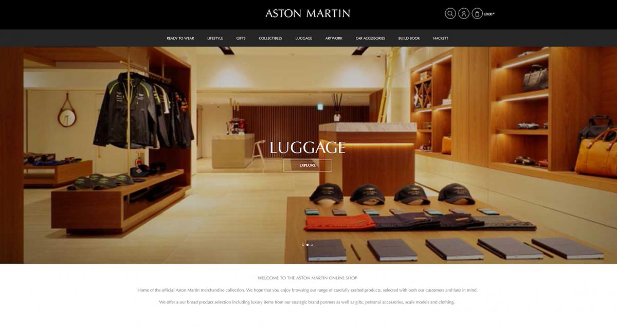Aston Martin launches new online store
