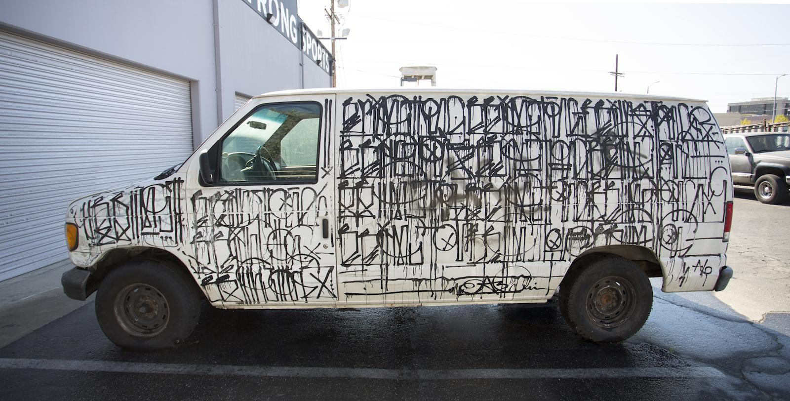 RETNA graffiti artist van to be sold panel-by-panel