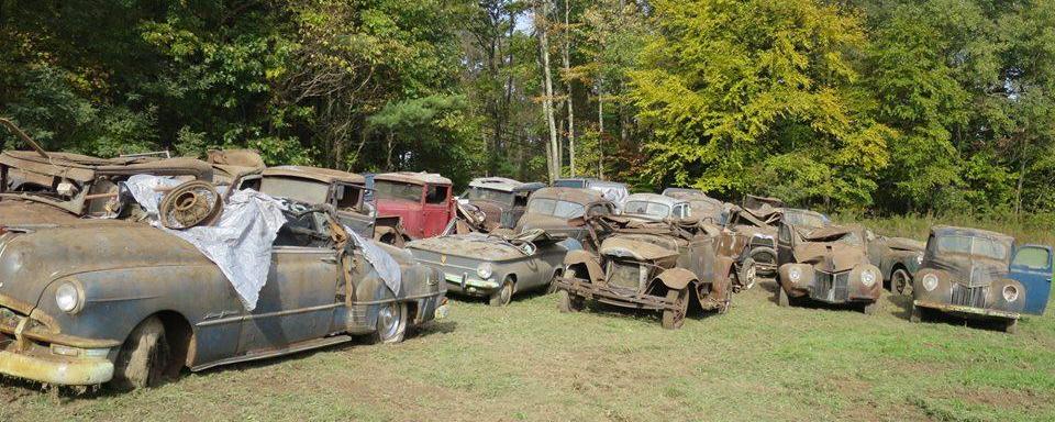 Three-dozen classic cars saved from collapsed barn