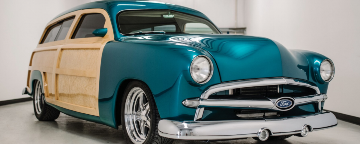 This custom Ford wagon has other woodies green with Envy