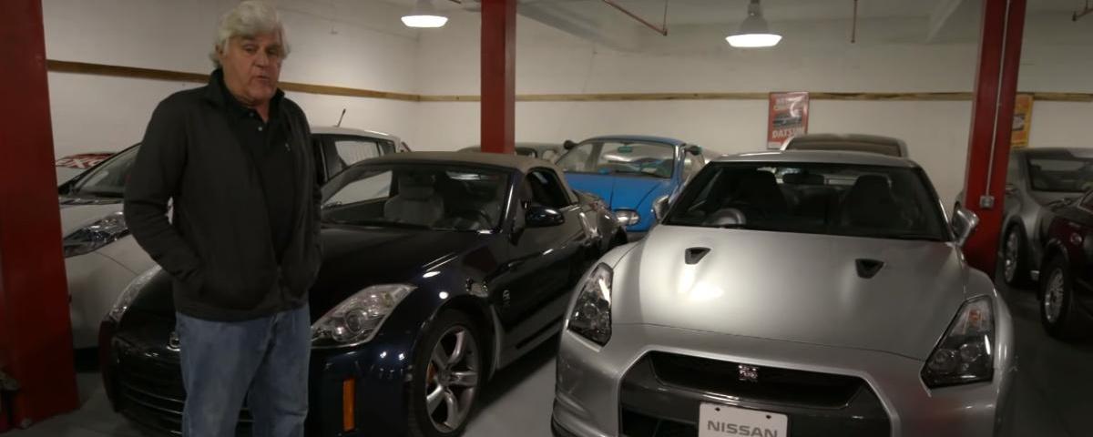 Jay Leno visits Nissan's North American heritage collection