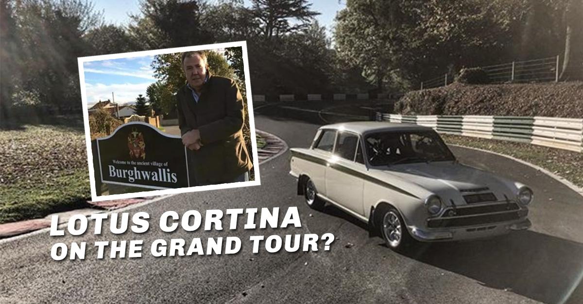 Is Clarkson filming retro Grand Tour piece on the Lotus Cortina?