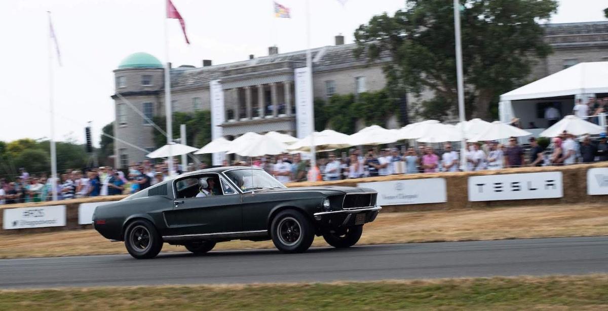 AutoClassics goes up the Goodwood hill in the Bullitt Mustang