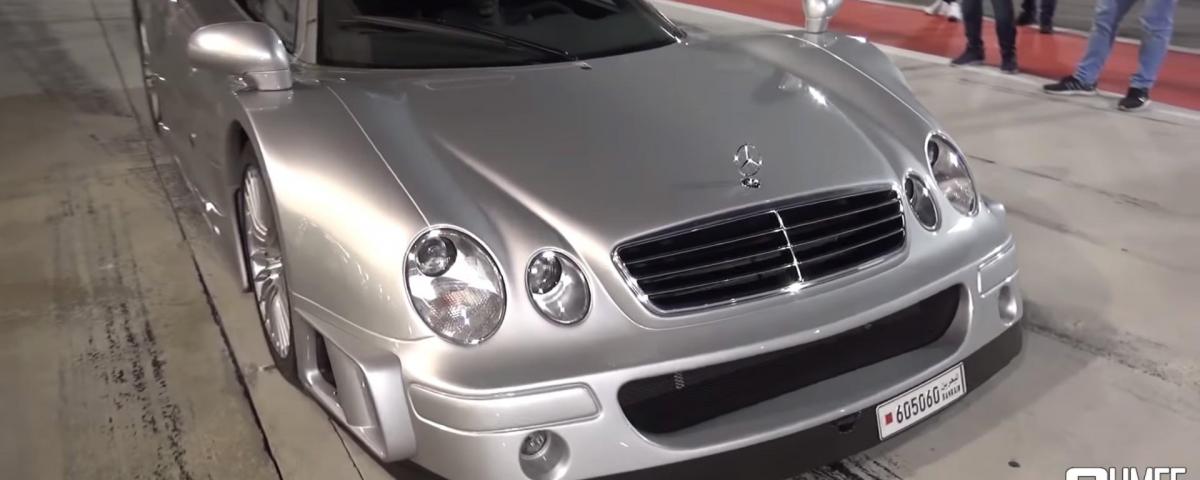 This Mercedes-Benz CLK GTR Poses On The Bahrain F1 Track