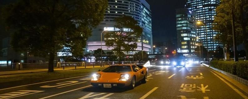 Historic Lamborghinis parade through Yokohama