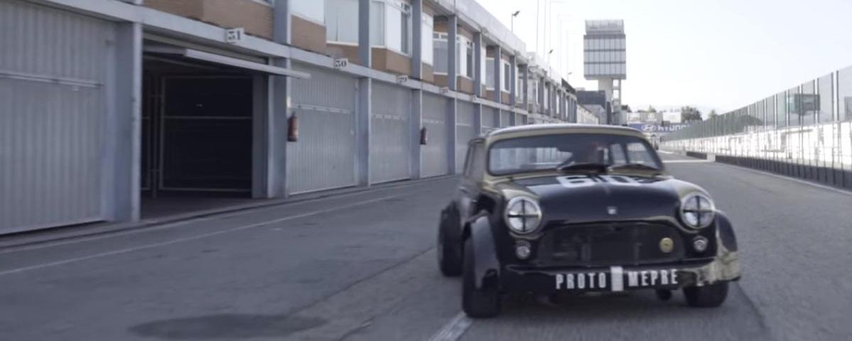 The Spanish racing legend with a hillclimb Mini