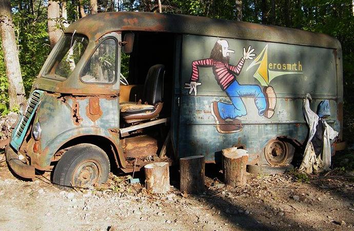 Aerosmith’s original 1964 touring van found in woods