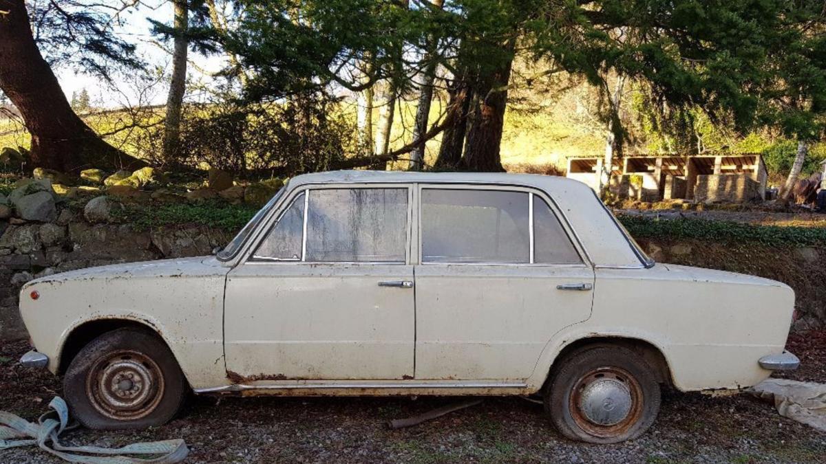 Check out the Fiat 124 trapped in a collapsed barn since 1978